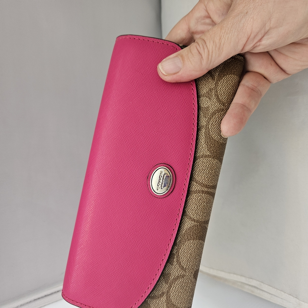 Coach Pink and Brown Wallet